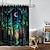 Douchegordijn met haken 180cm*180cm(70"*70") polyester wasbaar waterdicht patroon badkamer bad decor landschap bos voordelige Douchegordijnen-Douchegordijn met haken 180cm*180cm(70"*70") polyester wasbaar waterdicht patroon badkamer bad decor landschap bos