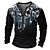 abordables Fantasma y calavera-Cráneos Vacaciones Moda Diario Hombre Impresión 3D Henley Shirt Festivos Halloween Camiseta Negro Manga Larga Henley Camisa Verano Primavera Otoño Ropa Normal S M L XL XXL XXXL