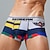 cheap Men&#039;s Boxers Underwear-Men&#039;s 1 PCS Boxers Underwear Boxer Shorts Polyester Breathable Soft Comfortable Color Block Mid Rise Black Red