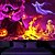 cheap Halloween Wall Tapestries-Halloween Decorations Blacklight Tapestry UV Reactive Glow in the Dark Glow Party Haunted House Psychedelic Trippy Misty Hanging Tapestry Wall Art Mural for Living Room Bedroom Witch Pumpkin