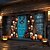 levne Halloween kryt na garážová vrata-halloween dveře dekorace venkovní halloween kryt garážových vrat dýně lebka banner kostra venku velké pozadí dekorace pro dovolenou venkovní garážová vrata domácí nástěnné dekorace