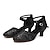 voordelige Latin dansschoenen-Zwarte glitter ballroom dansschoenen voor dames – strappy latin hakken voor salsa, tango en optredens