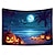 billige halloween veggtepper-halloween dekorasjoner blacklight billedvev uv reaktiv glød i mørket glød fest hodeskaller psykedelisk trippy tåkete hengende billedvev veggkunst veggmaleri for stue soverom gresskar