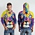 billige Dyretryk-Herre Hattetrøje Hættetrøjer Sweatshirt Mode Daglig Langærmet Hætte Ferierejse Streetwear Lysegul Printer Vinter Forår &amp; Vinter Designer