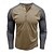 baratos Camiseta Henley Casual-Homens Camiseta Botão Camiseta Camisa Henley Camisetas Manga Longa Henley Primavera &amp; Outono Bloco de cor Moda Designer Básico Patchwork Férias Rua Para Noite Vermelho Escuro Cinza Escuro Verde Tropa