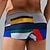 cheap Men&#039;s Boxers Underwear-Men&#039;s 1 PCS Boxers Underwear Boxer Shorts Polyester Breathable Soft Comfortable Color Block Mid Rise Black Red
