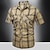 voordelige Werkhemden voor heren-Voor heren Overhemd Werkkleding shirts Werkhemden Overhemd met knopen Cargoshirt khaki Leger Groen Donkerblauw Korte mouw Ruitjes Revers Vakantie Feestdagen Voorvak Kleding Polyester Modieus Casual