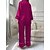 voordelige Nachtkleding voor dames-dames pyjama sets pure kleur mode comfort thuis dagelijks bed imitatie zijde zijde ademend revers lange mouw shirt broek knoop zak herfst thuis outfits
