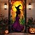 levne Halloweenové dveřní kryty-halloween dveřní dekorace halloween dveřní kryty okouzlující čarodějnice dveře tapisérie dveřní záclona dekorace pozadí dveřní banner pro přední dveře statek dovolená party vnitřní venkovní dekorace