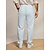 ieftine Pantaloni de elită pentru bărbați-Bărbați Pantaloni de in Pantaloni Pantaloni de vară Buzunar frontal Picior drept Simplu Confort Respirabil Casual Zilnic Concediu Modă De Bază Alb