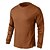 abordables T-shirt en tricot gaufré-Homme Chemise gaufrée T-shirt Chemise à Manches Longues manche longue Col en V Printemps &amp; Automne Uni Mode Designer Basique Vacances Rue Sortir Gris Claire T-shirt haut de gamme pour homme