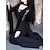 economico Vestiti-Punk &amp; Gotico Vestito Strega Morticia Addams Tinta unica Costume Per donna Fantasia Notte di Valpurga Halloween Carnevale Festa / Sera Adulti Vestito