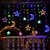 abordables Lumières de cordes solaires-Rideau lumineux en forme d&#039;étoile et de lune avec télécommande, 3,5 m, 138 LED, 8 modes, pour mariage, fête de Noël, extérieur, étanche, pour tente, chambre à coucher, salon, balcon, fenêtre,