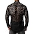 economico Cime-Retrò Vintage Disco Blusa / Camicia Disco Pizzo Costume Per uomo Mascherata Serata fuori e occasione speciale Casual Quotidiano Parata dell&#039;Orgoglio Adulti Camicia