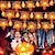 cheap Halloween Lights-Thanksgiving Decoration Garland Maple Leaf Pumpkin String Lights Halloween Decoration Fall Light String 1.5/3/6m 10/20/40LED USB/ Battery Powered Christmas Wedding Party Autumn Home Garden Balcony