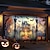 billige Halloween garage dør dække-halloween dørdekorationer udendørs halloween garagedør dæksel jack o lanterne banner stort gobelin bagtæppe dekoration til ferie udendørs garageport hjem vægdekorationer