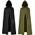 abordables Capuches &amp; Manteaux-Rétro Vintage Punk &amp; Gothique Médiéval Cape à Capuche Châles Ranger Elfe Couleur Unie Déguisement Homme Femmes Celtique Viking Fantaisie Halloween Carnaval Mascarade Fête / Soirée Adulte Cape