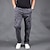 preiswerte Cargohosen-Herren Cargohose Cargohosen Taktische Hose Hose Hosen Wanderhose Knopf Elastische Taille Multi Pocket Glatt Schnelltrocknend tragbar Outdoor Täglich Campen und Wandern Modisch Klassisch Schwarz