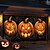billige Halloween garage dør dække-halloween dørdekorationer udendørs halloween garagedør dæksel jack o lanterne banner græskar skelet udenfor stor kulisse dekoration til ferie udendørs garagedør hjem vægdekorationer