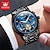 cheap Quartz Watches-OLEVS 2856 Men's Quartz Watches Skeleton Flywheel Chronograph Classic Fashion TOP Brand watch Valentine's Day Gift for men Moon phase Waterproof