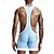 billige Shorts, Tights og bukser til mænd-Herre Brydedragt Body Shaping Jumpsuit Formet beklædning Åndbart Hurtigtørrende Høj Stretch Sommer Forår Polyester Udendørs Vandring Løbe Sort Hvid Marineblå