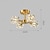 billige Taklamper-led taklamper 3-farget lyskilde 33cm 3/4/5/6-lys semi flush mount krystallmateriale takplate lysarmaturer luksus for stue spisestue studie 110-240v