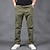 preiswerte Cargohosen-Herren Cargohose Cargohosen Taktische Hose Hose Hosen Wanderhose Knopf Elastische Taille Multi Pocket Glatt Schnelltrocknend tragbar Outdoor Täglich Campen und Wandern Modisch Klassisch Schwarz