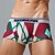 cheap Men&#039;s Boxers Underwear-Men&#039;s 1 PCS Boxers Underwear Boxer Shorts Polyester Breathable Soft Comfortable Color Block Mid Rise Black Red