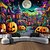 billige Veggtepper-halloween dekorasjoner blacklight billedvev uv reaktiv glød i mørket glød fest jack o lanterne psykedelisk by trippy tåkete hengende billedvev veggkunst veggmaleri for stue soverom