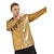 voordelige Bovenkanten-Schijf Jaren &#039;80 Metallic Blouse / overhemd Gemaskerd Bal Schijf Effen Kleur Kostuum Voor heren Carnavalskostuum Halloween Carnaval Maskerade Feest / Uitgaan Prideparade Trots maand Volwassenen Hemd