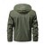 voordelige Fleece &amp; 3-in-1 Jassen-Voor heren Softshell jas Wandeljack Buitenshuis Winddicht Windjack Reizen Zwart Leger Groen Khaki