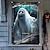 cheap Halloween Wall Tapestries-Halloween Window Cover Decorations, Fabric Witches Creepy Halloween Curtain Horror Movie Poster Window Door Covering Decor for Haunted House, Scary Halloween Window Clings Decals Indoor Outdoor