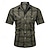 voordelige Werkhemden voor heren-Voor heren Overhemd Werkkleding shirts Werkhemden Overhemd met knopen Cargoshirt khaki Leger Groen Donkerblauw Korte mouw Ruitjes Revers Vakantie Feestdagen Voorvak Kleding Polyester Modieus Casual