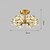 billige Taklamper-led taklamper 3-farget lyskilde 33cm 3/4/5/6-lys semi flush mount krystallmateriale takplate lysarmaturer luksus for stue spisestue studie 110-240v