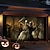 billige Halloween garage dør dække-halloween dørdekorationer udendørs halloween garagedør dæksel jack o lanterne banner stort gobelin bagtæppe dekoration til ferie udendørs garageport hjem vægdekorationer