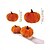 abordables Figuritas y adornos-6 calabazas pequeñas surtidas de terciopelo sintético para cosechar: calabazas de espuma de tela decorativas para otoño, Acción de Gracias en naranja óxido y blanco para otoño, Acción de Gracias,