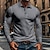 abordables Polo clásico para hombre-Hombre Camiseta de golf polo de golf Trabajo Casual Diseño Manga Larga Básico Moderno Plano Botón Primavera &amp; Otoño Ajuste regular Negro Blanco Azul Marino Caqui Verde Ejército Gris Camiseta de golf
