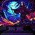cheap Halloween Wall Tapestries-Halloween Decorations Blacklight Tapestry UV Reactive Glow in the Dark Glow Party Haunted House Psychedelic Trippy Misty Hanging Tapestry Wall Art Mural for Living Room Bedroom Witch Pumpkin
