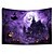cheap Halloween Wall Tapestries-Halloween Decorations Blacklight Tapestry UV Reactive Glow in the Dark Glow Party Haunted House Psychedelic Trippy Misty Hanging Tapestry Wall Art Mural for Living Room Bedroom Witch Pumpkin