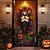levne Halloweenové dveřní kryty-Halloween dekorace na dveře kryty dveří Den mrtvých tapisérie na dveře závěs na dveře dekorace na pozadí banner na přední dveře venkovský styl sváteční párty interiérové a venkovní dekorace