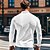 abordables Polo clásico para hombre-Hombre Camiseta de golf polo de golf Trabajo Casual Diseño Manga Larga Básico Moderno Plano Botón Primavera &amp; Otoño Ajuste regular Negro Blanco Azul Marino Caqui Verde Ejército Gris Camiseta de golf