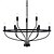 cheap Candle-Style Design-LED Pendant Light 6/9/12-Light Industrial Vintage Large Round Rustic Candle Chandelier for Living Room Bedroom 110-240V