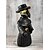 cheap Statues-Plague Doctor Cone Incense Burner Halloween Intricately Designed Resin Holder for Incense Cones - Historical Decor with Smoking Beak and Mouth - Black, 80g