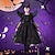 tanie Kostiumy na Halloween-Noc Walpurgii Sukienka Kostium Cosplay Czarownica Zbrodniczy Cosplay Dla dzieci Dla dziewczynek Karnawał Bal maskowy Impreza Halloween Spektakl Wystroić