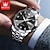 abordables Montres mécaniques-Nouvelle montre d&#039;affaires pour hommes de la marque Olevs tendance de mode calendrier lumineux décoratif affichage de la semaine montre mécanique automatique montre de sport étanche pour les loisirs
