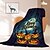 economico Camera di Halloween-coperta con decorazione di Halloween a forma di zucca di Jack O&#039; Lantern - pile morbido e accogliente con motivo a zucca festivo - perfetto per decorazioni di Halloween e per tenersi al caldo
