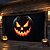 billige Halloween garage dør dække-halloween dørdekorationer udendørs halloween garagedør dæksel jack o lanterne banner græskar skelet udenfor stor kulisse dekoration til ferie udendørs garagedør hjem vægdekorationer