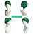 cheap Anime Wigs-Green Spiky Short Wig Layered Wig for Men for Anime Cospaly Costume Staight Synthetic Wig for Carnival Christmas Event with Wig Cap St.Patrick&#039;s Day Wigs