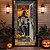 levne Halloweenové dveřní kryty-halloween dveřní dekorace halloween dveřní kryty okouzlující čarodějnice dveře tapisérie dveřní záclona dekorace pozadí dveřní banner pro přední dveře statek dovolená party vnitřní venkovní dekorace
