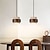 cheap Cylinder Design-LED Pendant Light Warm White 1/2/3/4-Light Postmodernism Creative Wood Stone Bedroom Bedside Light E27 Restaurant TV Background Wall Suspension Light Fixtures 85-265V